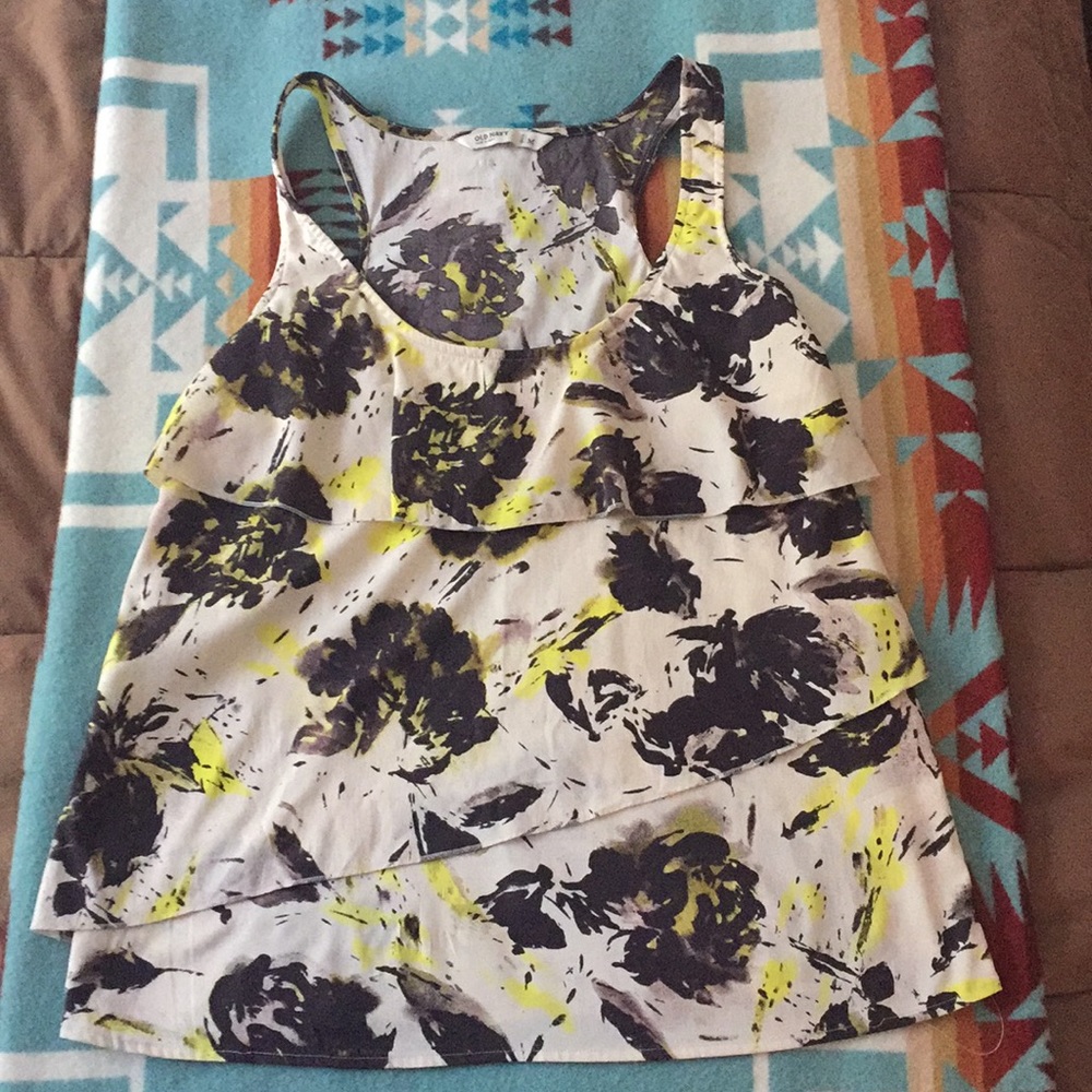 Beautiful floral sleeveless blouse